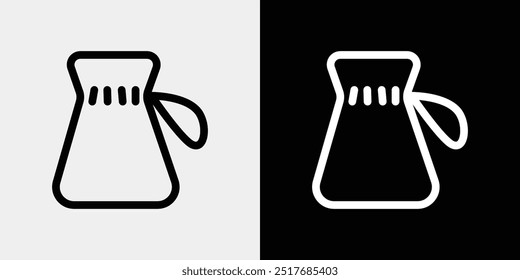 Icon set of bags used when shopping, suitcases used when traveling, and carry cases