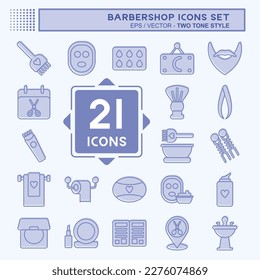 Icon Set Barbershop. related to Education symbol. Beauty Saloon. simple illustration