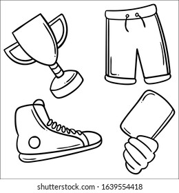 icon set of basketball, vector illustration. 