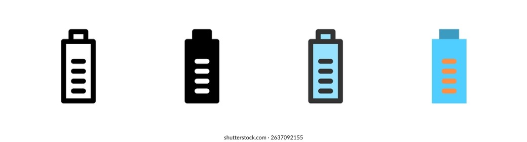 Icon set for battery 80%. Perfect for devices, apps, or energy indicators.