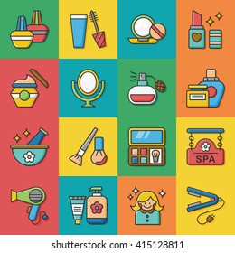 icon set beauty vector