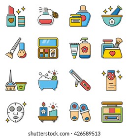 icon set beauty vector