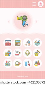 icon set beauty vector