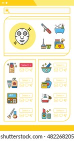 icon set beauty vector