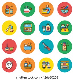 icon set beuty vector