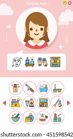 icon set beuty vector