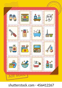 icon set beuty vector