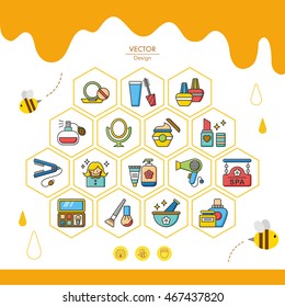 icon set beuty vector