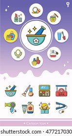 icon set beuty vector