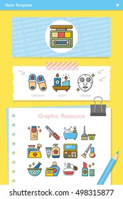 icon set beuty vector