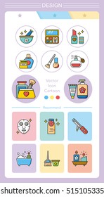 icon set beuty vector