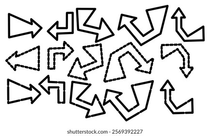 icon Set of black arrows. Arrow icon. Modern arrow vector collection. Cursor Icon.
