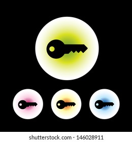 icon set in black background for use