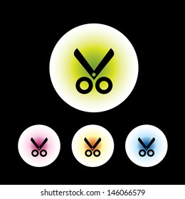 icon set in black background for use