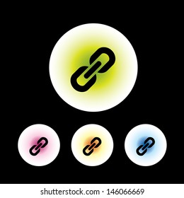icon set in black background for use