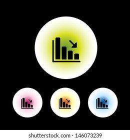 icon set in black background for use