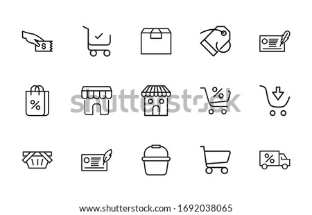 Icon set of Black Friday. Editable vector pictograms isolated on a white background. Trendy outline symbols for mobile apps and website design. Premium pack of icons in trendy line style.