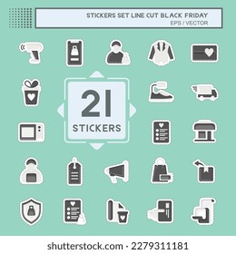 Icon Set Black Friday. related to Education symbol. shopping. simple illustration