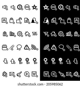 Icon set Black White and plus.