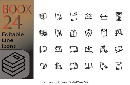 icon set book vector eps