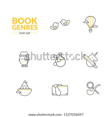 Icon set "Books genres"