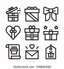 Icon Set Boxing Day for different seasons Line