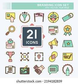 Icon Set Branding. suitable for Branding symbol. flat style. simple design editable. design template vector. simple illustration