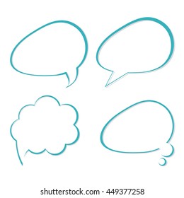 Icon set of bubbles. Communication. Vector graphic