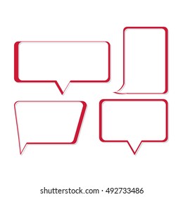Icon set of bubbles. Communication. Vector graphic