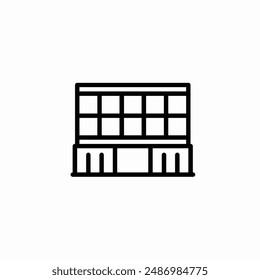 Icon Set Buildings for different seasons Line