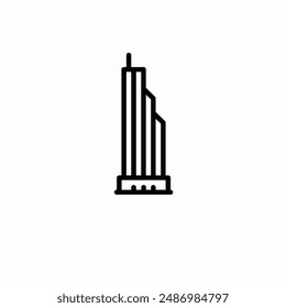 Icon Set Buildings for different seasons Line