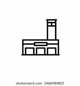 Icon Set Gebäude für verschiedene Jahreszeiten Linie
