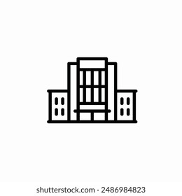 Icon Set Buildings for different seasons Line
