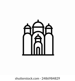 Icon Set Gebäude für verschiedene Jahreszeiten Linie