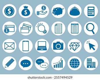 
Icon set for business use（circle version）