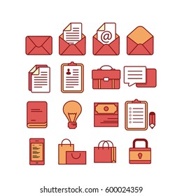 Icon set for business