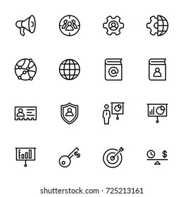 Icon set of business
