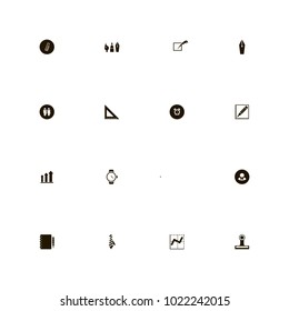 icon set Business with clock, writing, businessmen and job