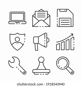 Icon Set Business for different seasons Line