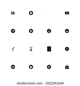 icon set Business with drawing tools, pruning, graphic and graph
