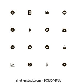 icon set Business with drawing tools, writing, paper and pen