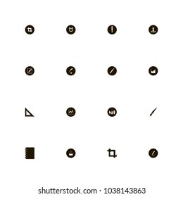 icon set Business with exercise book, clip, pruning and schedule
