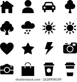 icon set for business and graphic design vector illustration