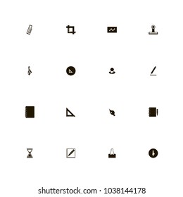 icon set Business with notebook, man, tie and pencil