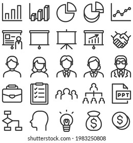 icon set : business presentations