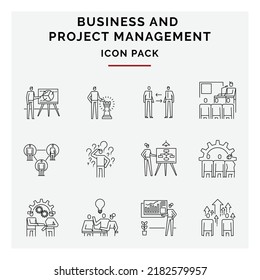 Icon set Business and 
Project Management concept.