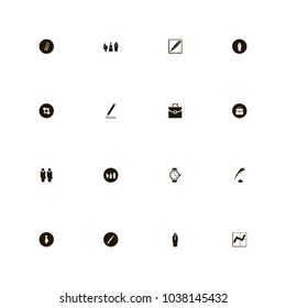 icon set Business with pruning, ink, writing and time