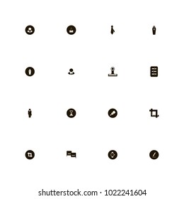 icon set Business with square, clock, tie and writing