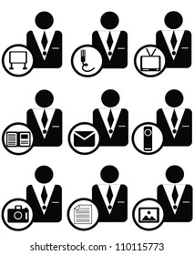 Icon set ,business,human,Vector