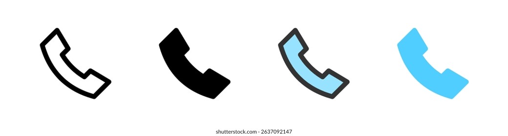 Icon set for call. Ideal for communication apps or telephony interfaces.